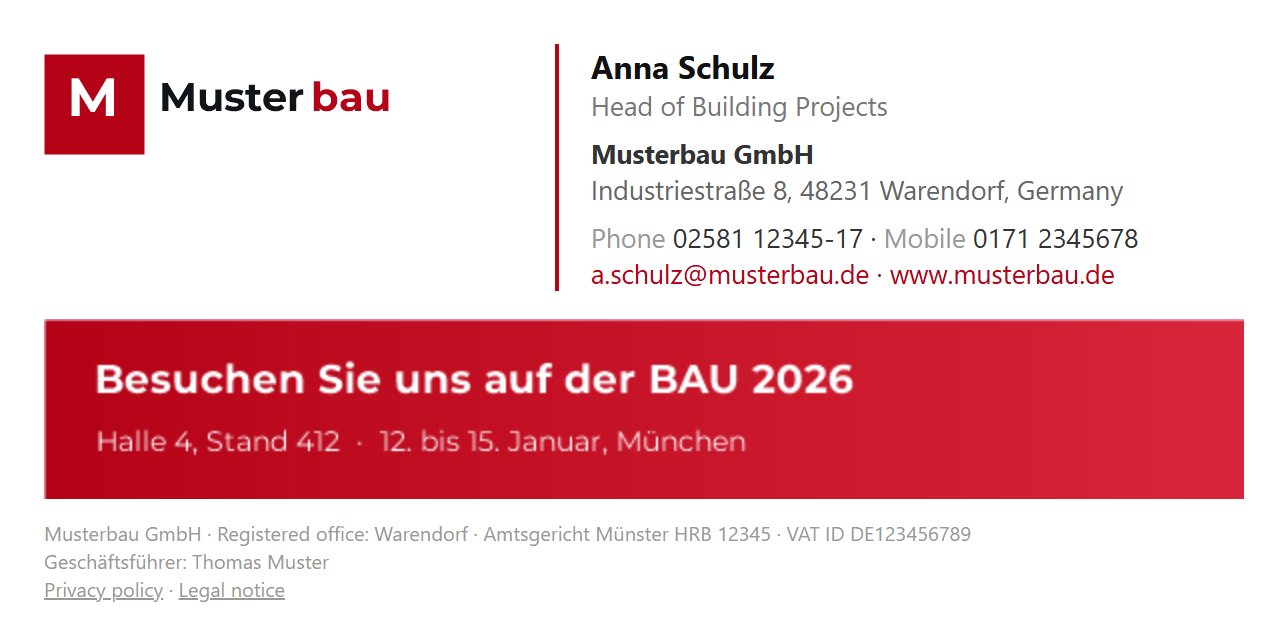 Vorlage Englisch