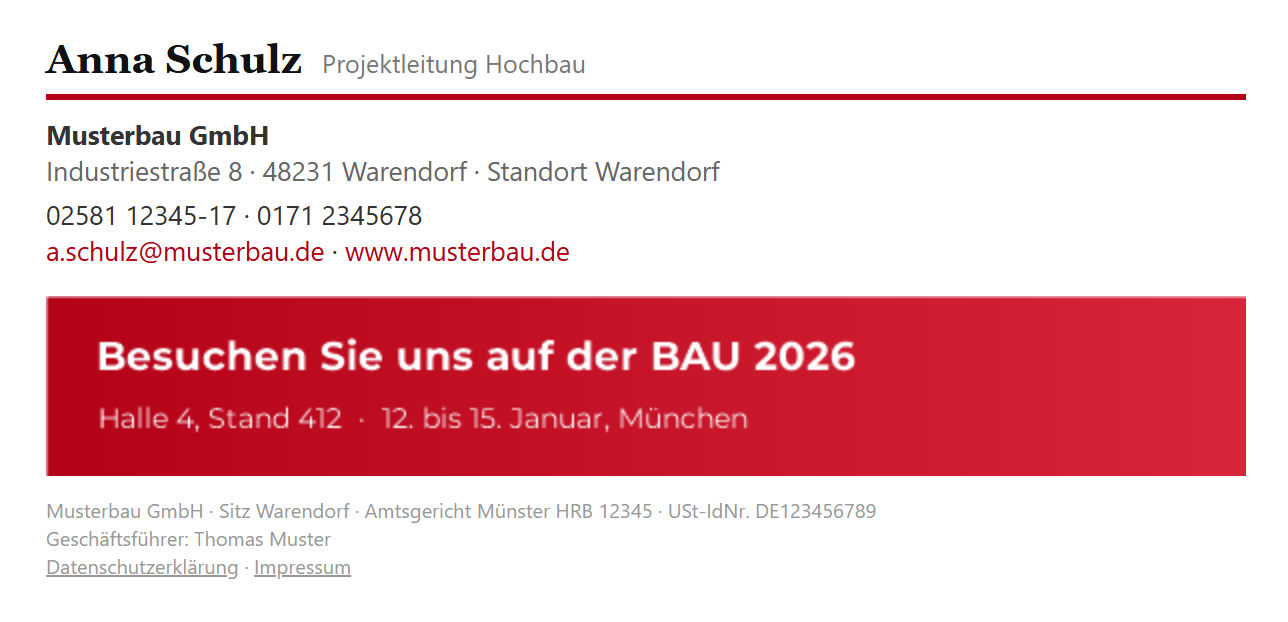 Vorlage Unterstrichen