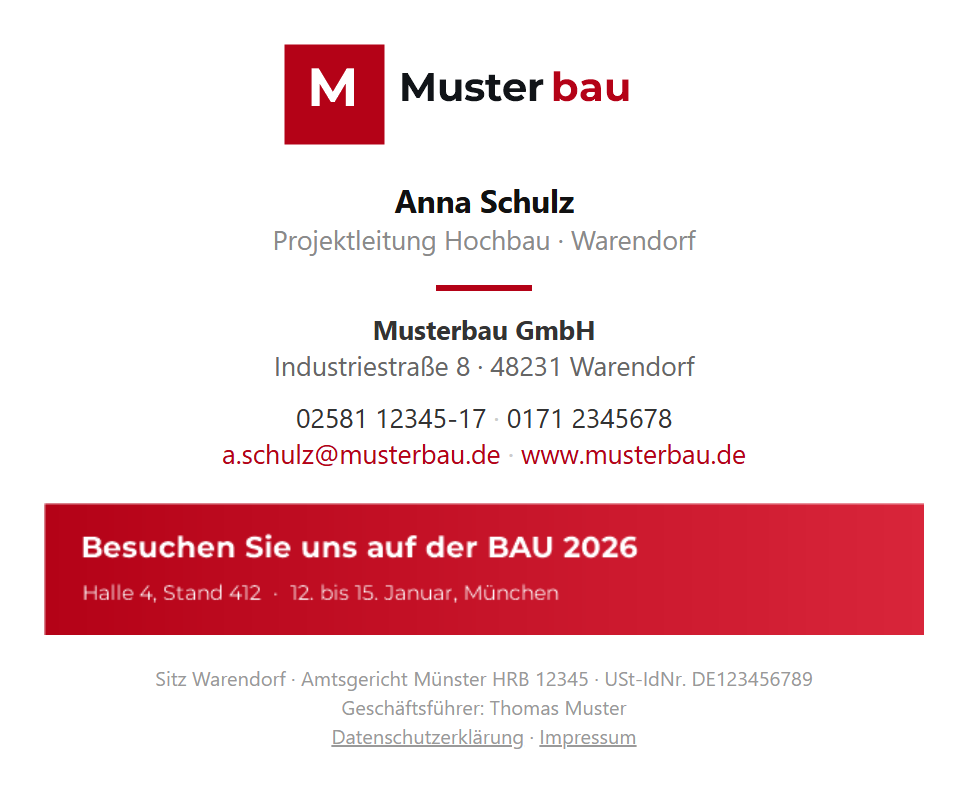 Vorlage Zentriert